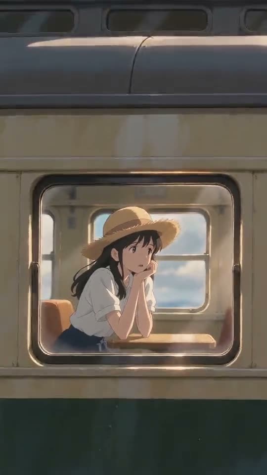 Hand-painted anime: train on water — Seedance 2.0 Mini